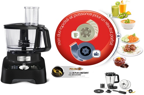 DOUBLE FORCE 1000 W NOIR + 8 ACCESSOIRES ROBOT MULTIFONCTION FP821811
