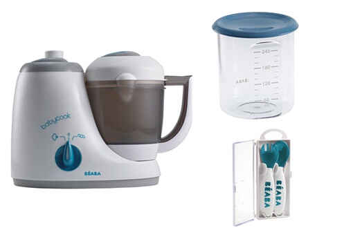 Beaba BABYCOOK ORIGINAL + MAXI PORTION + SET 2 COUVERTS