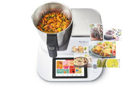 Robot cuiseur Moulinex HF506110 Click et Cook blanc avec balance