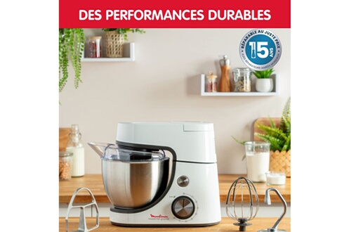 Robot pâtissier Moulinex Masterchef gourmet blanc QA510110 | Darty