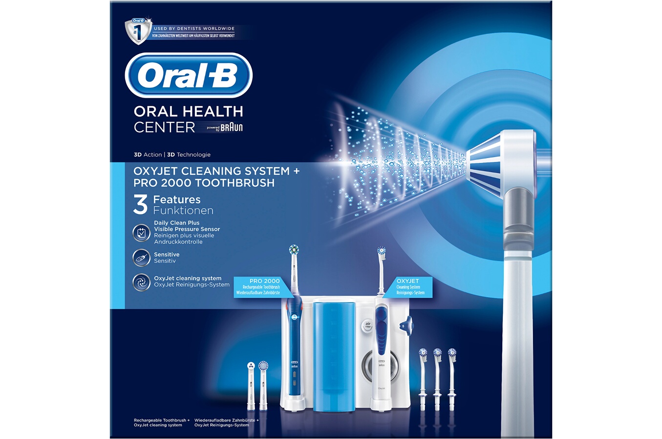 Combiné dentaire Oral B PRO 2000 + OXYJET OC OXYJET + PRO2000 Darty