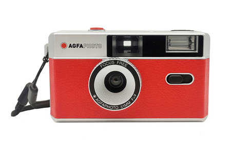Appareil photo Argentique Agfaphoto compact 35mm Silver/Rouge - Réutilisable