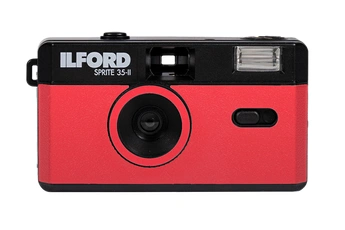 Appareil photo Argentique Ilford. Camera Sprite 35-II Noir & rouge