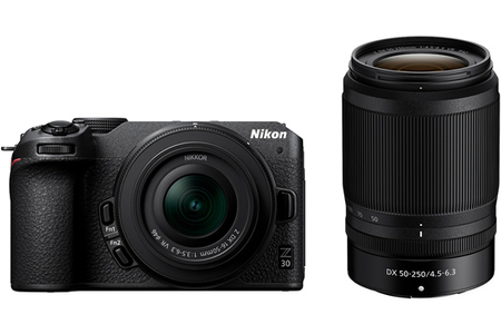 Appareil photo hybride Nikon Z 30 + Z DX 16-50mm f/3.5-6.3 VR + Z DX 50-250 mm f/4.5-6.3 VR