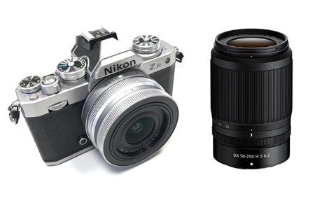 Appareil photo hybride Nikon Z FC + Z DX 16-50mm f/3.5-6.3 silver + Z DX 50-250mm f/4.5-6.3 VR noir