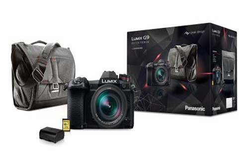 Panasonic Hybride Pro Lumix G9 + Objectif Leica 12-60 mm f/2.8-4.0 + Sac Peak Design + Deuxième batterie + Carte SD 32Go