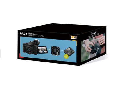 Appareil photo hybride Panasonic Pack Lumix G100 noir + G Vario 12-32mm f/3,5-5,6 + G Vario 35-100mm f/4-5,6 + 2ème Batterie