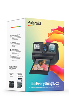 Appareil photo instantané Polaroid Go Black Coffret appareil photo instantané - Double pack de films