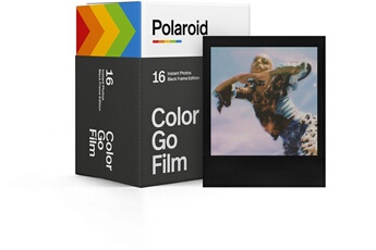 Papier photo instantané Polaroid Double pack de films instantanes Polaroid Go cadre noir - 16 films
