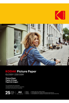 Papier photo instantané Kodak 25 feuilles de papier photo 230g/m², brillant