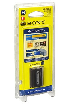 SONY  InfoLithium H Series NP-FH50 - Batterie de cam&eacute;scope - Li-Ion - 900 mAh - pour Cyber-shot DSC-HX200; Handycam DCR-SR72, SR75, SR77, SR80, SR82, SR90, SX30, SX31, SX50 