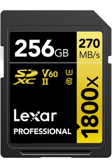 Carte mémoire SD Lexar Carte SD 1800x V60 256G0