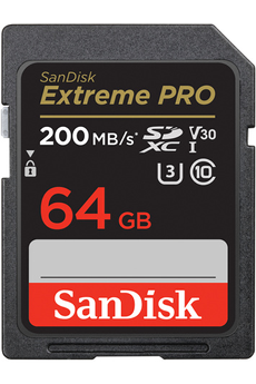 Carte mémoire SD Sandisk Extreme PRO 64 GB SDXC 200MB/s