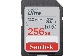 Carte mémoire SD Sandisk SDXC ULTRA 256GO 120Mo/s