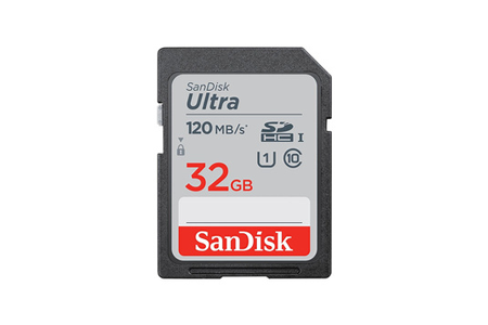 Carte mémoire SD Sandisk SDHC ULTRA 32GO 120Mo/s