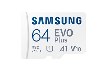 Carte micro SD de 64 Go avec adaptateur / Compatible avec les smartphones, tablettes, PC et consoles de jeux portable, etc / Avec des vitesses allant jusqu'à 160 Mo/s, stockez, enregistrez et partagez instantanément / Une protection à l'épreuve de l'eau, aux variations de température, des rayons X, des aimants, des chutes et de l'usure