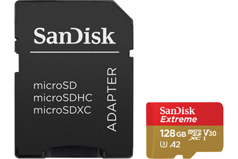 Carte mémoire micro SD Sandisk EXTREME MICROSDXC 128GB