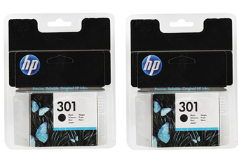 HP - Cartouche d'encre Hp 301 Pack de 2 Cartouches d'Encre Noire Authentiques (1VV48AE)