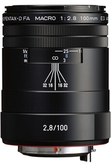 Pentax - Objectif à Focale fixe Pentax 100MM F/2.8 HD DFA ED AW NOIR