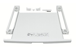 Kit de Superposition pour Lave-Linge Sèche-Linge Standard 60 cm avec  Porte-Serviettes Blanc [en.casa]