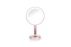 Miroir de maquillage à poser lumineux led gris 15x2.5x22cm