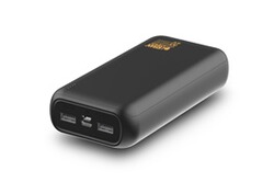 Batterie Externe 20000 mAh, 2 Ports USB 2.4A, Entrée micro-USB & USB-C,  Maxlife - Noir