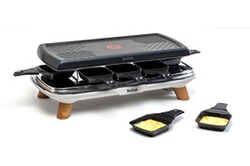 Appareil à raclette Tefal Colormania avec 8 coupelles plaque grill et  crêpes 1050 W Bleu - Achat & prix