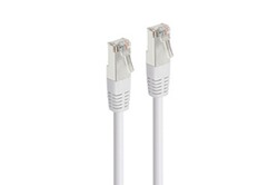 Câbles réseau Vshop ® Câble Ethernet Plat RJ45 Cat6 non blindé 20M Blanc