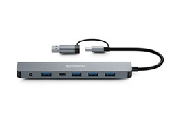 Hub USB VENTION 4 Ports Multi USB Multiple pour PC Multiport USB pour PC  (avec Alimentation) Compatible avec MacBook Mac Mini/Pro, Clés USB, Surface