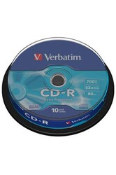 Verbatim Data Vinyl 10 x CD-R 700 Mo 52x Boîtier CD étroit : :  Informatique