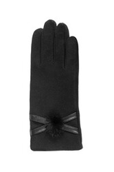 Gants femme en laine compatibles écrans tactiles Isotoner Noir