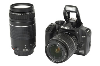 Appareil photo Reflex Canon EOS 1000D KIT 18-55 + 75-300