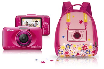 Appareil photo compact Nikon COOLPIX S31 ROSE + SAC A DOS