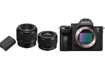 Appareil photo hybride Sony PACK A7 III + FE 28-60mm + FE 50mm F/1,8 + 2ème Batterie
