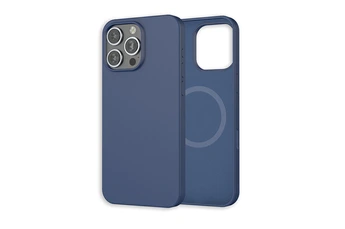 Coque et étui téléphone mobile Wefix Coque Silicone avec MagSafe pour iPhone 16 Pro Max - Bleu