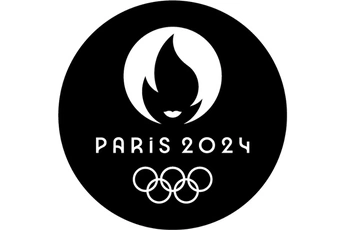 Paris 2024 Jo - MAGNET NOIR ET BLANC LOGO PARIS 2024 JO
