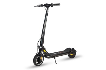 Trottinette sportive - Puissance moteur nom/max : 450W/650W / Batterie 36V 15AH - Autonomie 47 km / Temps de charge 6H - Etanchéité IPX5 / Les + du produit : Equipée d'une suspension avant coaxiale à double ressort et arrière à ressort