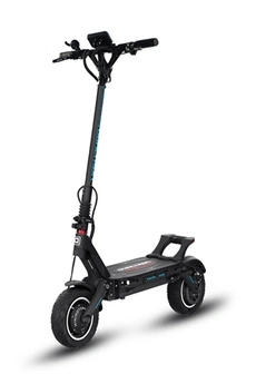 Trottinette sportive - Puissance moteur nom/max : 2400W/4000W / Batterie 60V 30AH - Autonomie 100 km / Temps de charge 14H - Etanchéité IPX5 / Les + du produit : Doubles suspensions réglables, freins hydrauliques et éclairage LED personnaliisable