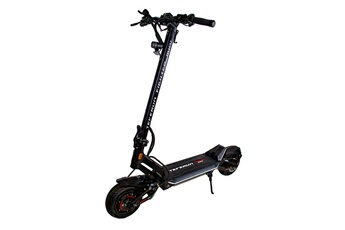 Trottinette sportive - Puissance moteur nom/max : 2000/2950W / Batterie 52V 15,6AH - Autonomie 60 km / Temps de charge 7H - Etanchéité IPX5 / Les + du produit : Double moteur Bosch, freins à disques hydrauliques