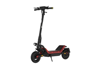 Trottinette offroad - Puissance moteur nom/max : 500/800W / Batterie 36V 15,6AH - Autonomie 50 km / Temps de charge 8H - Etanchéité IP65 / Les + du produit : Suspensions avant et arrière réglables, conçues pour absorber efficacement les chocs et les vibrations