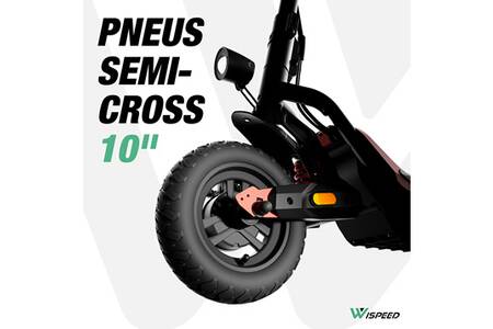 Trottinette électrique Wispeed SUVPILOT 480 - 900W, 60 Km Autonomie, 25 Km/h, Pneus Cross 10" - 5