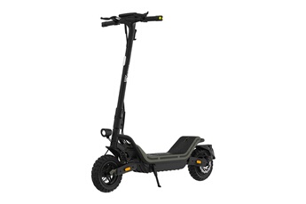 Trottinette offroad - Puissance moteur nom/max : 500/900W / Batterie 48V 18AH - Autonomie 60 km / Temps de charge 9H - Etanchéité IP65 / Les + du produit : Plateau large de 20 cm, suspensions avant et arrière réglables