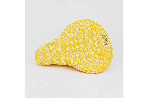 M-Wave Smile Protège-selle de vélo imperméable jaune avec mousse