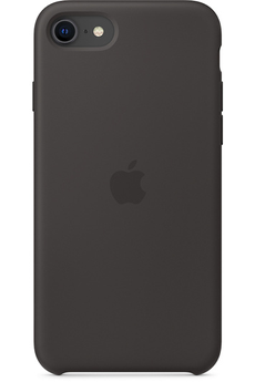 Coque et étui téléphone mobile Apple Coque Noire en Silicone pour iPhone SE (2020)