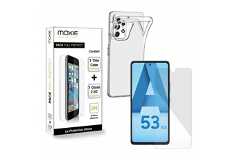 Moxie - Pack coque souple + verre trempé 2,5D pour Samsung Galaxy A53