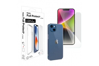 Moxie - Pack coque souple + verre trempé 2,5D pour iPhone 14