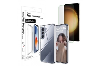 Moxie - Pack coque souple + verre trempé 2,5D pour Samsung Galaxy S23