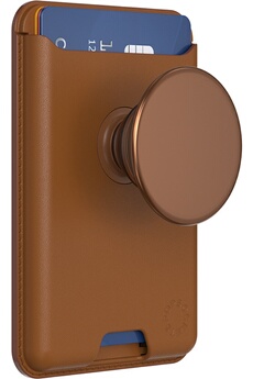 Porte-cartes PopWallet MagSafe cognac