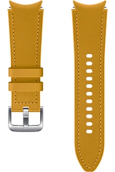 Accessoire pour téléphone mobile Samsung Bracelet pour Galaxy Watch 4 en cuir camel taille S/M