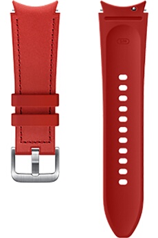 Accessoire pour téléphone mobile Samsung Bracelet pour Galaxy Watch 4 en cuir rouge taille S/M